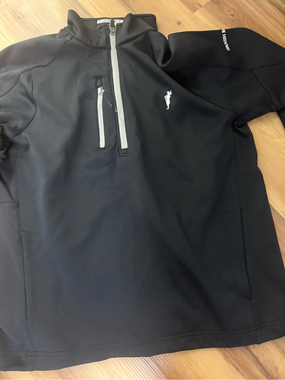Men's Black Quarter-Zip Performance Pullover Hoodie